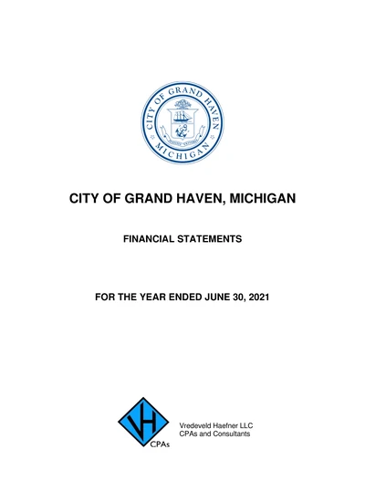 City of Grand Haven ACFR Cover