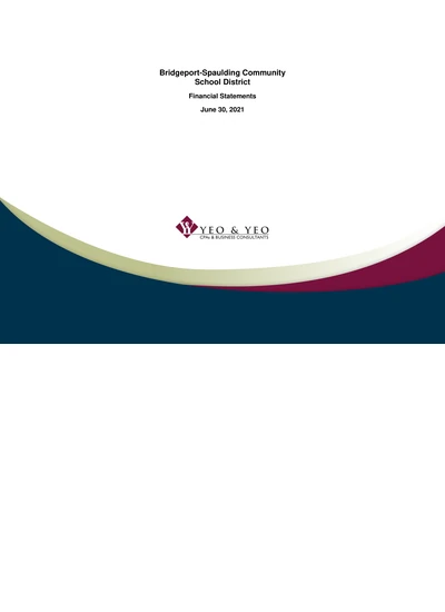 Bridgeport-spaulding Community School District ACFR Cover
