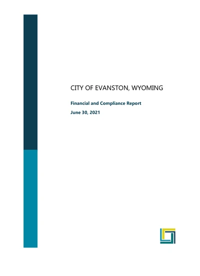 City of Evanston, Wyoming ACFR Cover