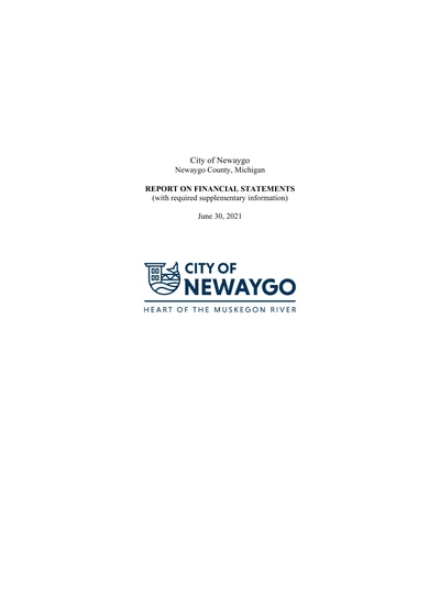 City of Newaygo ACFR Cover