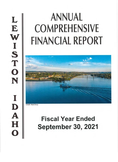 City of Lewiston, Idaho ACFR Cover