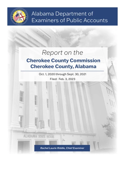 Cherokee County Commission ACFR Cover
