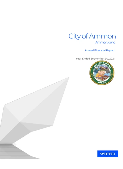 City of Ammon ACFR Cover