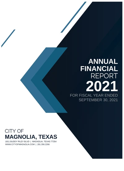 City of Magnolia, Texas ACFR Cover