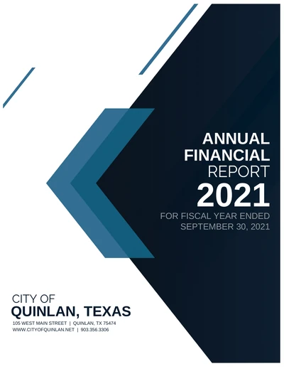 City of Quinlan, Texas ACFR Cover