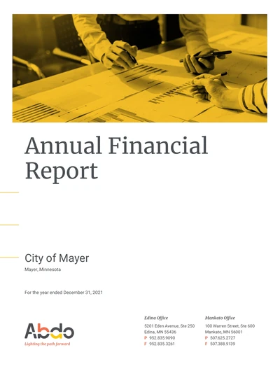 City of Mayer ACFR Cover