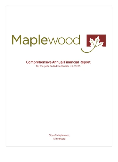 City of Maplewood ACFR Cover