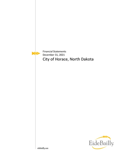City of Horace ACFR Cover