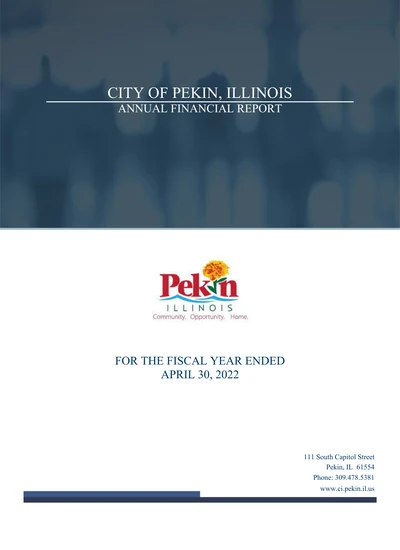 City of Pekin ACFR Cover