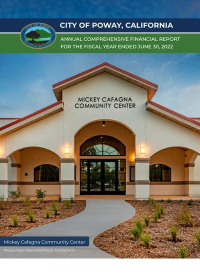 City of Poway ACFR Cover