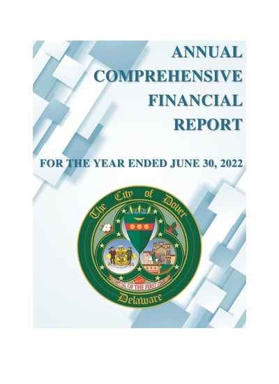 City of Dover ACFR Cover