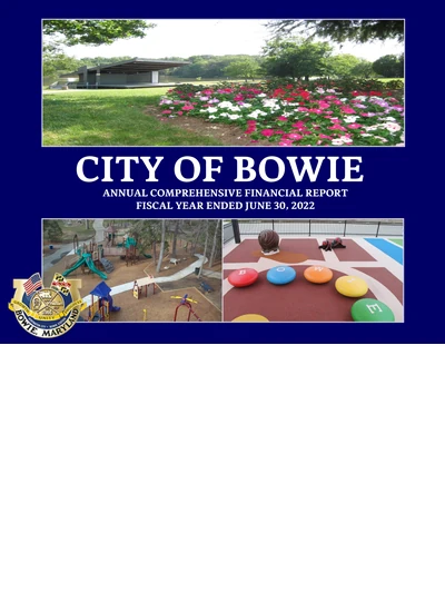 City of Bowie, Maryland ACFR Cover