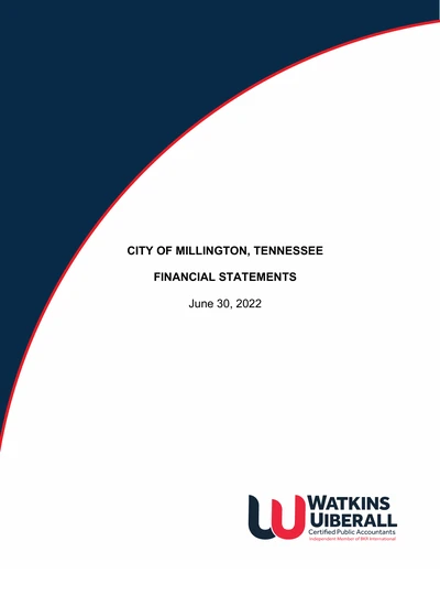 City of Millington ACFR Cover