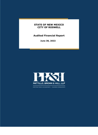 City of Roswell ACFR Cover