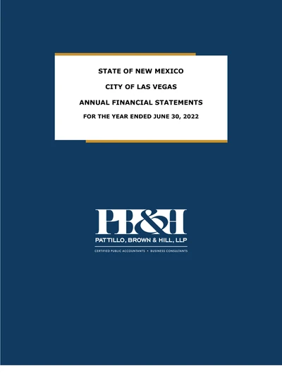 City of Las Vegas ACFR Cover