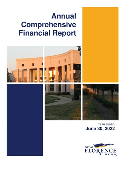 City of Florence, Ky ACFR Cover