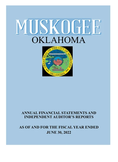 City of Muskogee ACFR Cover