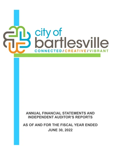 City of Bartlesville ACFR Cover