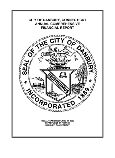 City of Danbury ACFR Cover