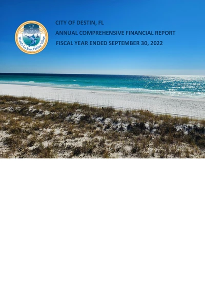 City of Destin, Florida ACFR Cover