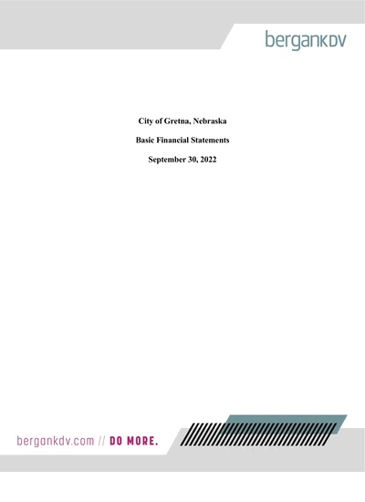 City of Gretna ACFR Cover