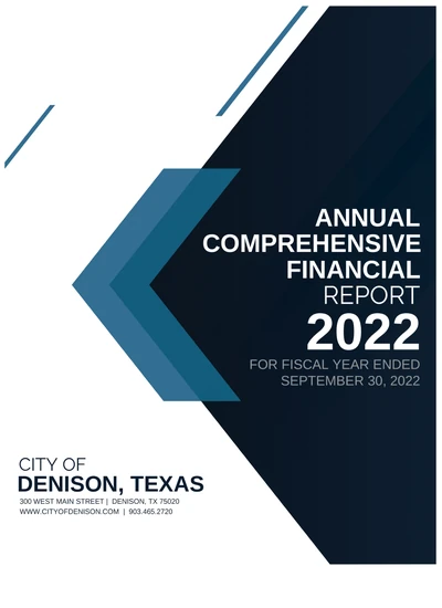 City of Dension, Texas ACFR Cover