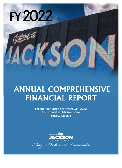 City of Jackson, Mississippi ACFR Cover