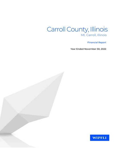 Carroll County ACFR Cover