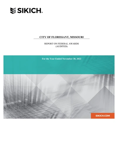 City of Florissant ACFR Cover