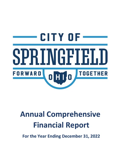 City of Springfield ACFR Cover
