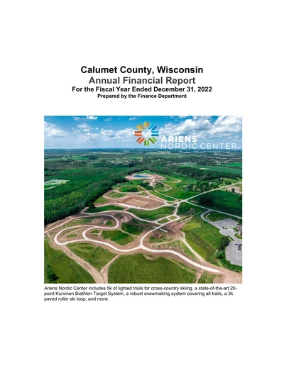 Calumet County ACFR Cover