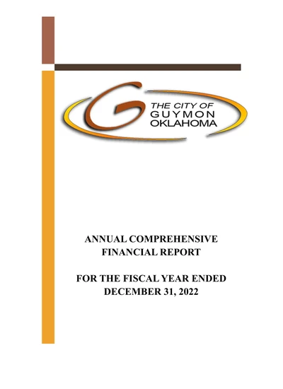 City of Guymon, Oklahoma ACFR Cover