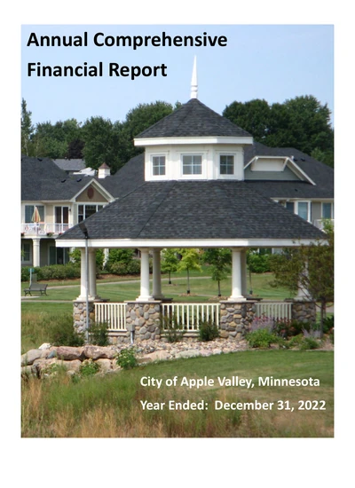 City of Apple Valley ACFR Cover