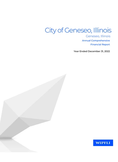 City of Geneseo, Illinios ACFR Cover