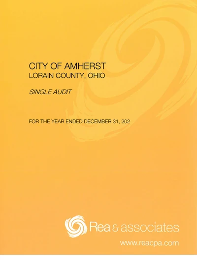 City of Amherst ACFR Cover