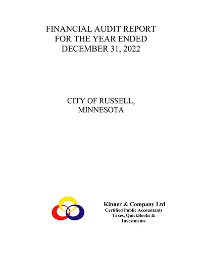 City of Russell ACFR Cover