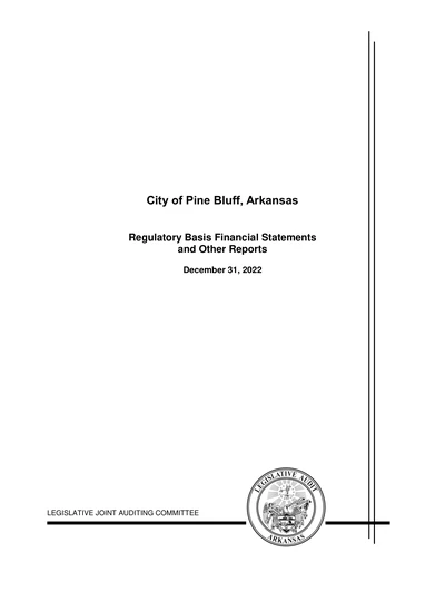 City of Pine Bluff ACFR Cover