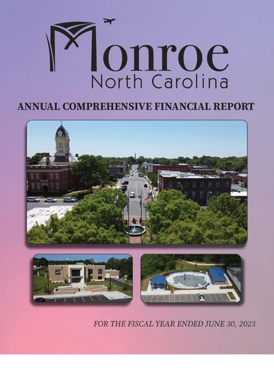 City of Monroe, North Carolina ACFR Cover