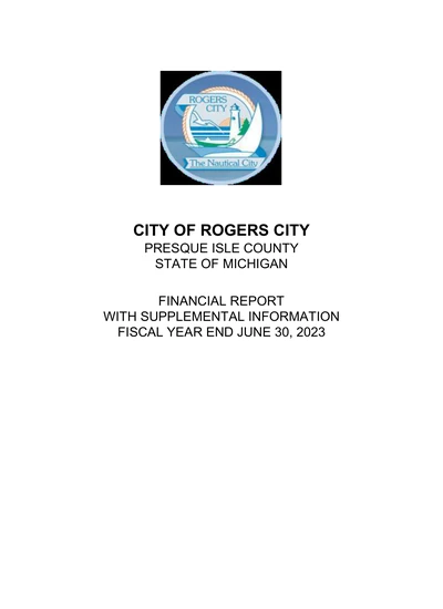 City of Rogers City ACFR Cover