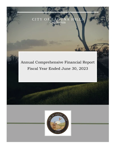 City of Laguna Hills ACFR Cover