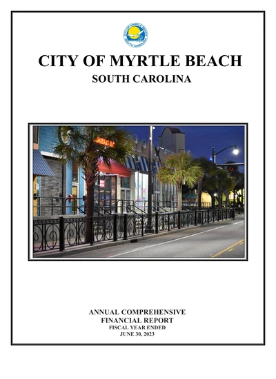 City of Myrtle Beach, South Carolina ACFR Cover