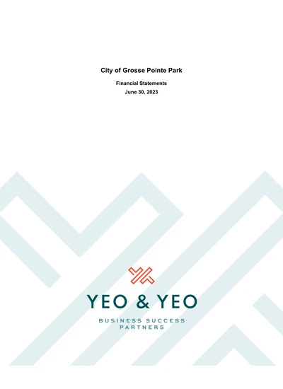 City of Grosse Pointe Park ACFR Cover