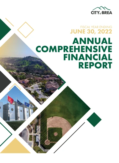 City of Brea ACFR Cover