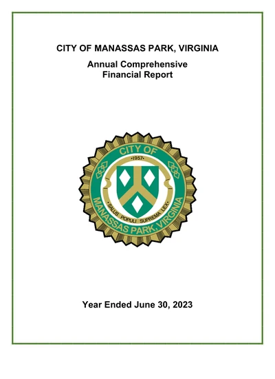 City of Manassas Park, Virginia ACFR Cover