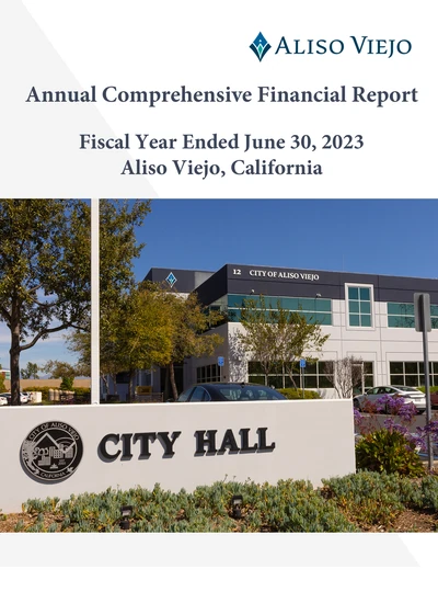 City of Aliso Viejo ACFR Cover