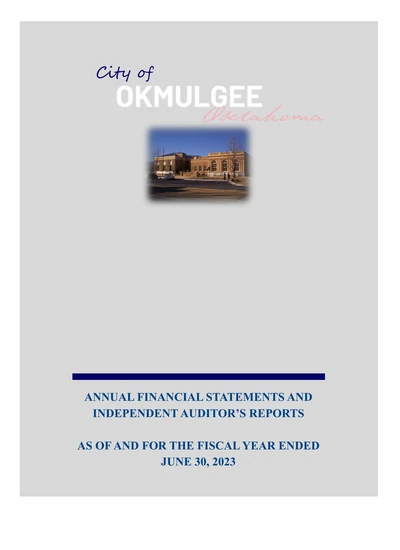 City of Okmulgee, Oklahoma ACFR Cover