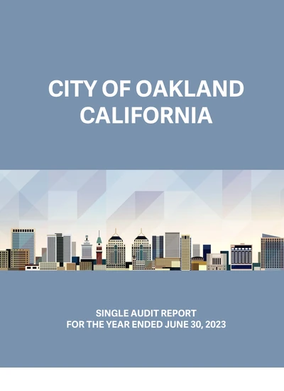 City of Oakland ACFR Cover