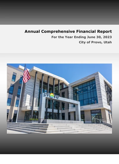 City of Provo ACFR Cover
