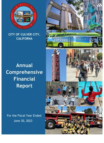 City of Culver City ACFR Cover