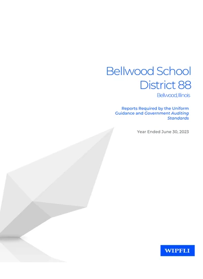 Bellwood School District 88 ACFR Cover